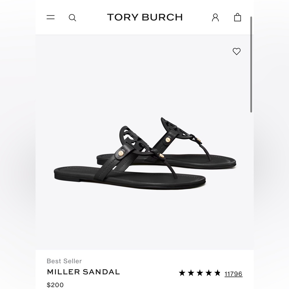 Tory Burch Miller Perfect Black Leather Sandal
